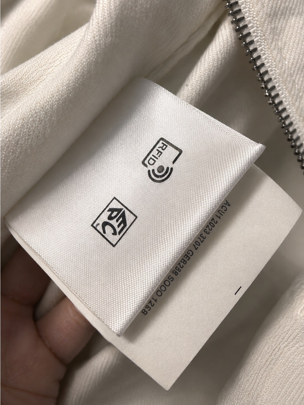 Prada White Zip-Up Men's White Denim Blouson Jacket Small RFID - Picture 6 of 6